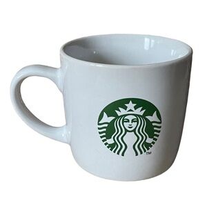 Starbucks White Coffee Mug with Green Siren Mermaid Logo 7.8 oz